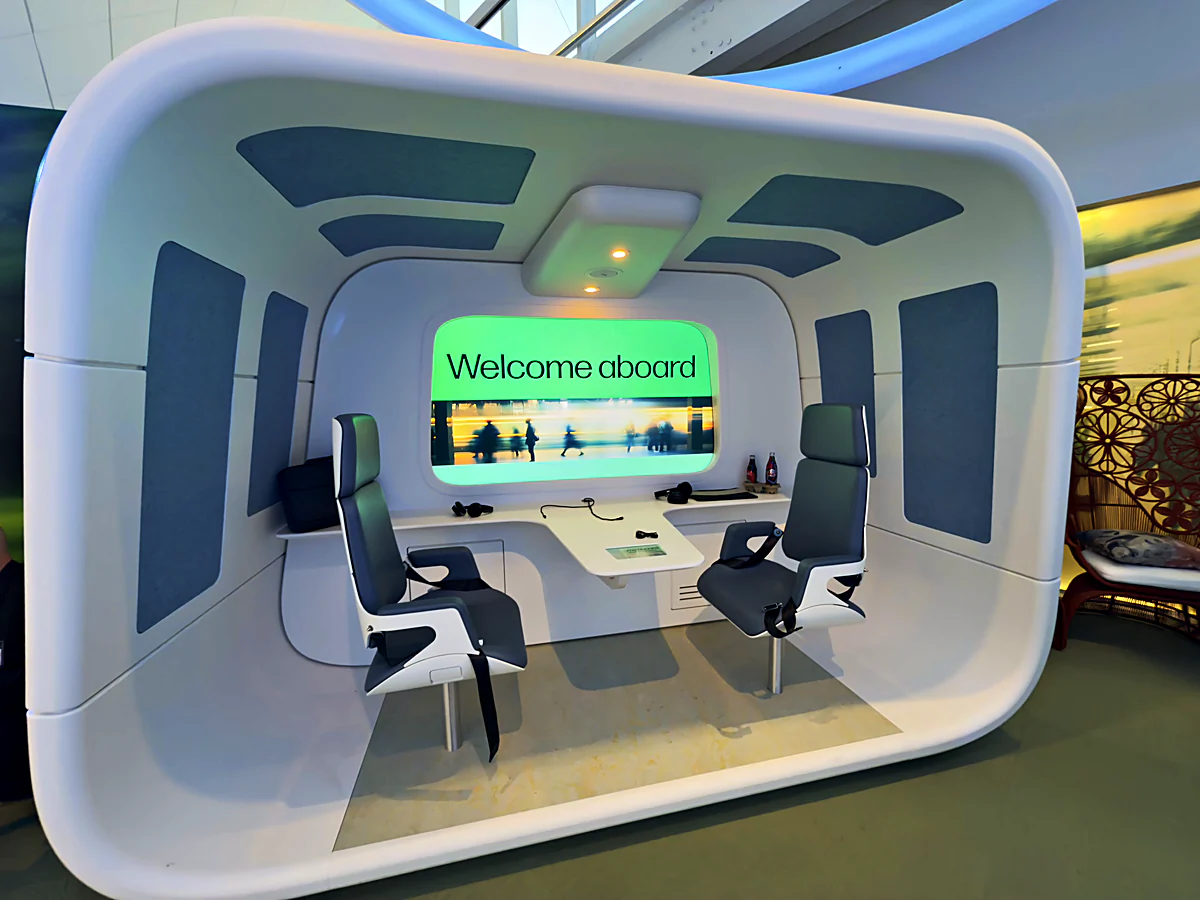 Immersive experience pod on the AI product tour floor